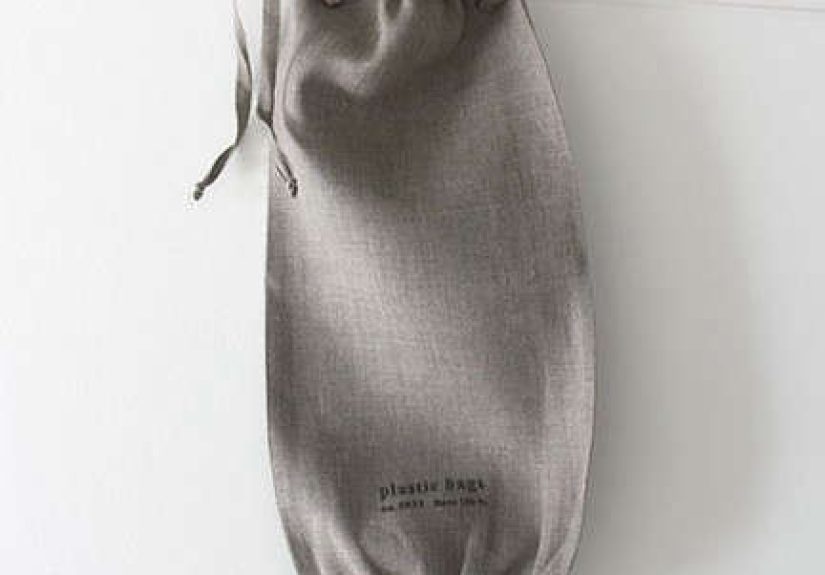 Fog Linen Linen Plastic Bag Holder
