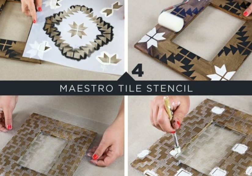 How to Make 3 Unique Ideas for DIY Picture Frames Using Craft Stencils