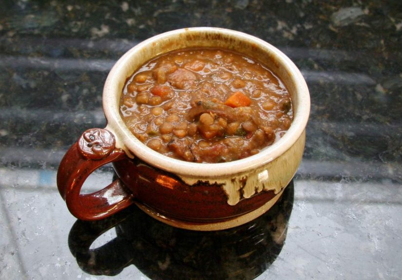 Sausage-Tomato Slow Cooker Lentil Soup Recipe