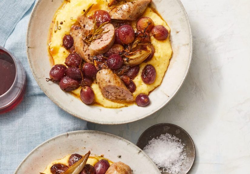 Best Roasted Sausage and Grapes Recipe - How To Make Roasted Sausage and Grapes