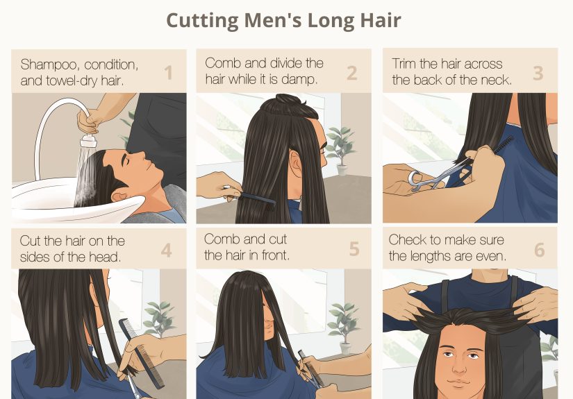 How to Cut Men’s Long Hair: 13 Steps