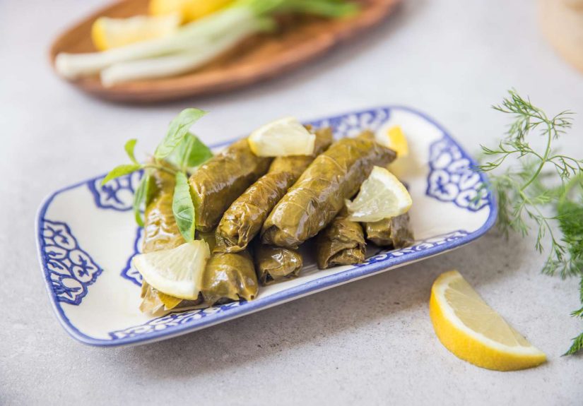 Stuffed Grape Leaves (Dolmathakia) Recipe