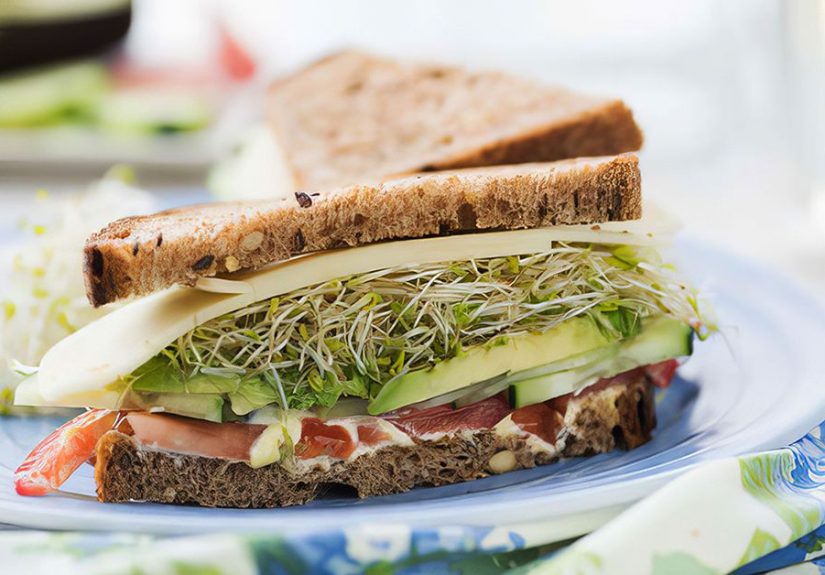 Avocado and Sprout Sandwich