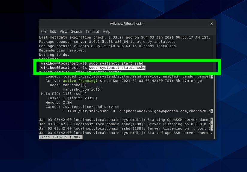 How to Enable SSH in CentOS 7
