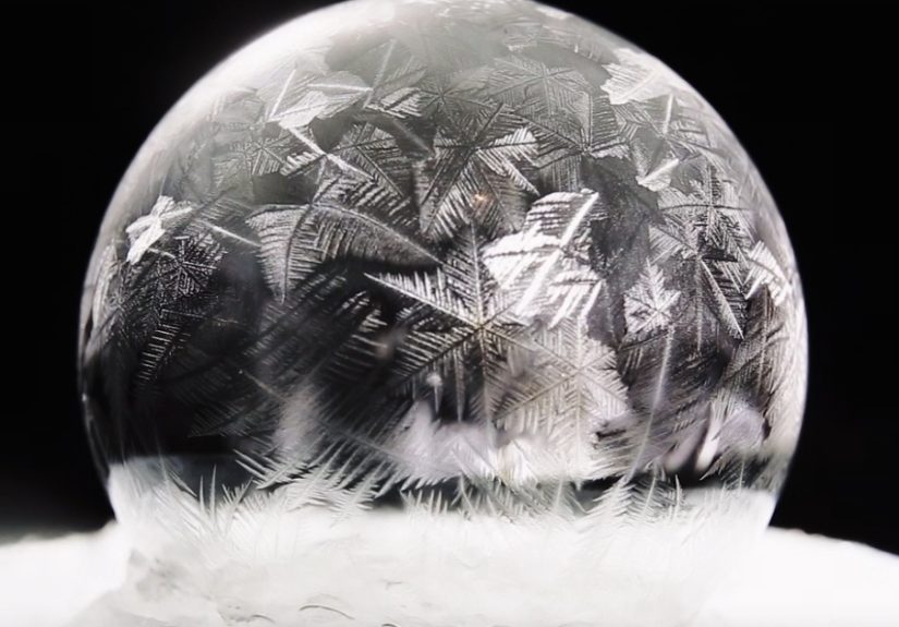 Soap Bubbles Freezing At -15 Celsius In Warsaw, Poland