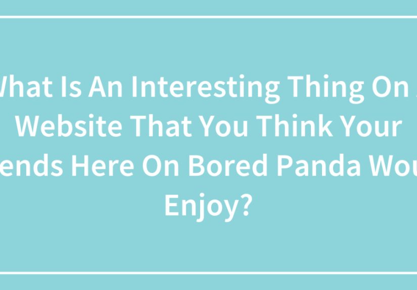 What Is An Interesting Thing On A Website That You Think Your Friends Here On  Would Enjoy?