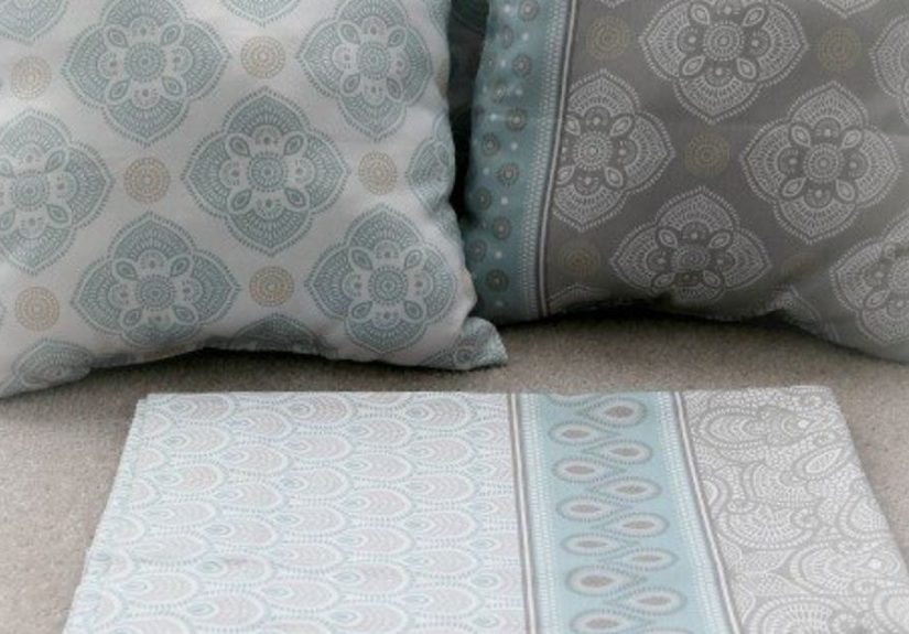 DIY Pillows From a Shower Curtain