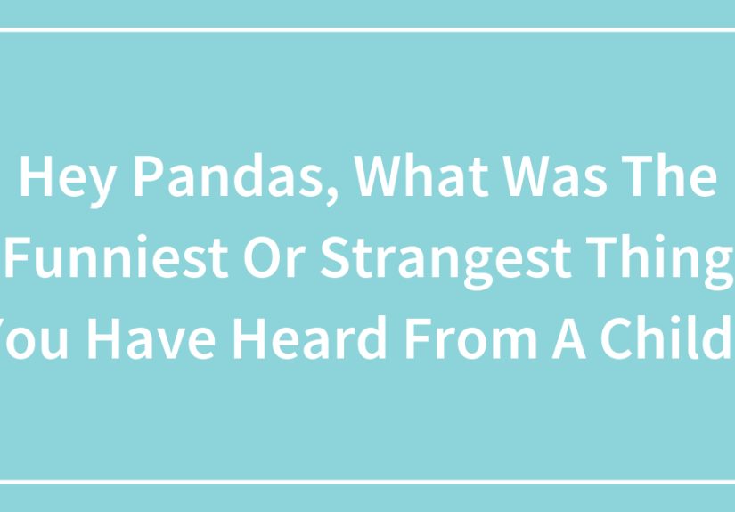 Hey Pandas, What Was The Funniest Or Strangest Thing You Have Heard From A Child?