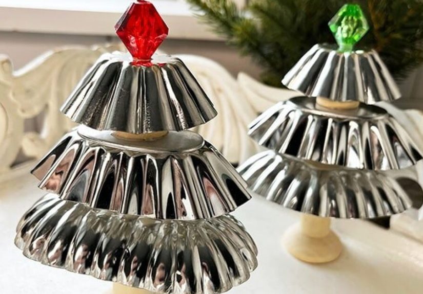 How to Make Cute Tart Tin Christmas Trees