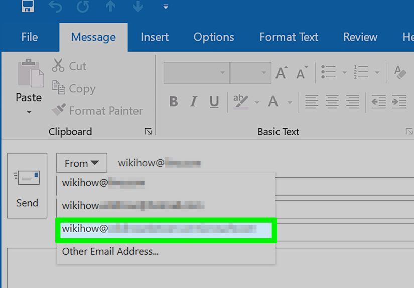 How to Send from Another Email Address in Outlook