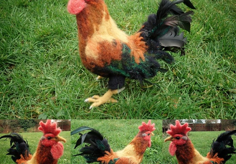 One Of A Kind Handmade Lifesize Cockerel