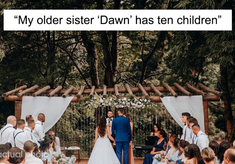 Sister Is At Furious With This Bride For Only Letting 3 Of Her 10 Kids Come To The Wedding
