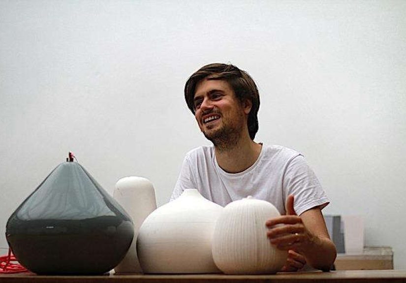 Terracotta Pendant Lights by Thomas Housden