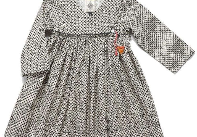 Ulla Wrap Dress-Abstract Shibori