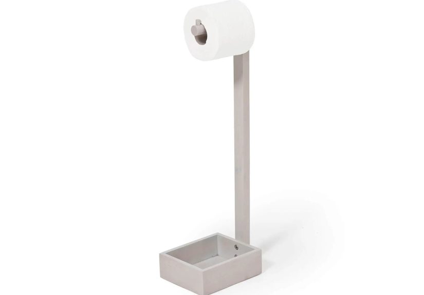 Wireworks Oyster White Freestanding Roll Holder